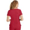 Healing Hands Scrubs for Women Y-Neck Jane Modern Fit, Triple Stitch Detail, 2 Pockets, 2-Way Stretch & Shirttail Hem – 2167(Red)