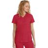 Healing Hands Scrubs for Women Y-Neck Jane Modern Fit, Triple Stitch Detail, 2 Pockets, 2-Way Stretch & Shirttail Hem – 2167(Red)