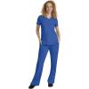 Healing Hands Scrubs for Women Y-Neck Jane Modern Fit, Triple Stitch Detail, 2 Pockets, 2-Way Stretch & Shirttail Hem – 2167(Royal)
