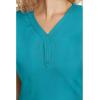 Healing Hands Scrubs for Women Y-Neck Jane Modern Fit, Triple Stitch Detail, 2 Pockets, 2-Way Stretch & Shirttail Hem – 2167(Teal)