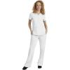 Healing Hands Scrubs for Women Y-Neck Jane Modern Fit, Triple Stitch Detail, 2 Pockets, 2-Way Stretch & Shirttail Hem – 2167(White)