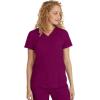 Healing Hands Scrubs for Women Y-Neck Jane Modern Fit, Triple Stitch Detail, 2 Pockets, 2-Way Stretch & Shirttail Hem – 2167(Wine)