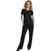 Healing Hands Taylor Women’s Pants Mid Rise with 2 Pockets & Back Elastic Waistband 9095(Black)