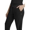 Healing Hands Taylor Women’s Pants Mid Rise with 2 Pockets & Back Elastic Waistband 9095(Black)