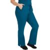 Healing Hands Taylor Women’s Pants Mid Rise with 2 Pockets & Back Elastic Waistband 9095(Caribbean)