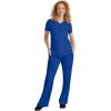 Healing Hands Taylor Women’s Pants Mid Rise with 2 Pockets & Back Elastic Waistband 9095(Galaxy Blue)