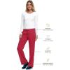 Healing Hands Taylor Women’s Pants Mid Rise with 2 Pockets & Back Elastic Waistband 9095(Red)