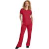Healing Hands Taylor Women’s Pants Mid Rise with 2 Pockets & Back Elastic Waistband 9095(Red)