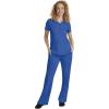 Healing Hands Taylor Women’s Pants Mid Rise with 2 Pockets & Back Elastic Waistband 9095(Royal)