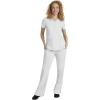 Healing Hands Taylor Women’s Pants Mid Rise with 2 Pockets & Back Elastic Waistband 9095(White)