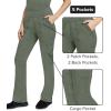 Healing Hands Women’s Scrub Pant Tori Cargo Bottoms with 5 Pockets and 2-Way Stretch Fabric 9133(Olive)