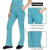 Healing Hands Women’s Scrub Pant Tori Cargo Bottoms with 5 Pockets and 2-Way Stretch Fabric 9133(Spectra Blue)