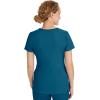 Healing Hands Women’s Scrub Top V-Neck with 2 Pockets, 2-Way Stretch, and Yoga Knit Side Panels for Slim Fit- 2245(Caribbean)