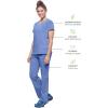 Healing Hands Women’s Scrub Top V-Neck with 2 Pockets, 2-Way Stretch, and Yoga Knit Side Panels for Slim Fit- 2245(Ceil)
