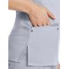Healing Hands Women’s Scrub Top V-Neck with 2 Pockets, 2-Way Stretch, and Yoga Knit Side Panels for Slim Fit- 2245(Grey)