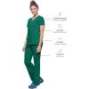 Healing Hands Women’s Scrub Top V-Neck with 2 Pockets, 2-Way Stretch, and Yoga Knit Side Panels for Slim Fit- 2245(Hunter)