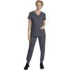 Healing Hands Women’s Scrub Top V-Neck with 2 Pockets, 2-Way Stretch, and Yoga Knit Side Panels for Slim Fit- 2245(Pewter)