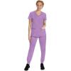 Healing Hands Women’s Scrub Top V-Neck with 2 Pockets, 2-Way Stretch, and Yoga Knit Side Panels for Slim Fit- 2245(Purple Moonstone)