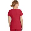 Healing Hands Women’s Scrub Top V-Neck with 2 Pockets, 2-Way Stretch, and Yoga Knit Side Panels for Slim Fit- 2245(Red)