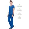 Healing Hands Women’s Scrub Top V-Neck with 2 Pockets, 2-Way Stretch, and Yoga Knit Side Panels for Slim Fit- 2245(Royal)