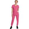 Healing Hands Women’s Scrub Top V-Neck with 2 Pockets, 2-Way Stretch, and Yoga Knit Side Panels for Slim Fit- 2245(Sugar Coral)