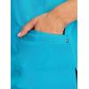 Healing Hands Women’s Scrub Top V-Neck with 2 Pockets, 2-Way Stretch, and Yoga Knit Side Panels for Slim Fit- 2245(Teal)