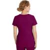 Healing Hands Women’s Scrub Top V-Neck with 2 Pockets, 2-Way Stretch, and Yoga Knit Side Panels for Slim Fit- 2245(Wine)