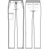 Healing Hands Womens Scrubs Pants 6 Pocket HH360 9151 Nisha Waistband Drawstring Premium Scrub Pant Athletic Design(White)