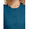 Healing Hands Women’s Snap Front Scrub Jacket Daisy 2-Way Stretch Uniform 5063(Caribbean)