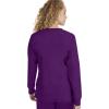 Healing Hands Women’s Snap Front Scrub Jacket Daisy 2-Way Stretch Uniform 5063(Eggplant)