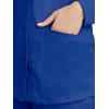Healing Hands Women’s Snap Front Scrub Jacket Daisy 2-Way Stretch Uniform 5063(Galaxyblue)