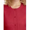 Healing Hands Women’s Snap Front Scrub Jacket Daisy 2-Way Stretch Uniform 5063(Red)