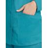 Healing Hands Women’s Snap Front Scrub Jacket Daisy 2-Way Stretch Uniform 5063(Teal)