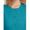 Healing Hands Women’s Snap Front Scrub Jacket Daisy 2-Way Stretch Uniform 5063(Teal)