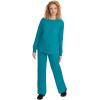 Healing Hands Women’s Snap Front Scrub Jacket Daisy 2-Way Stretch Uniform 5063(Teal)