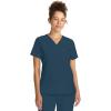 Healing Hands Women’s Tops V-Neck Scrub Top Tuck-in with Welt Chest Pocket HH755(Caribbean Blue)