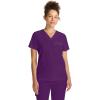 Healing Hands Women’s Tops V-Neck Scrub Top Tuck-in with Welt Chest Pocket HH755(Eggplant)