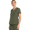 Healing Hands Women’s Tops V-Neck Scrub Top Tuck-in with Welt Chest Pocket HH755(Olive)
