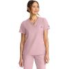 Healing Hands Women’s Tops V-Neck Scrub Top Tuck-in with Welt Chest Pocket HH755(Pink Pearl)