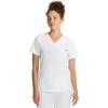 Healing Hands Women’s Tops V-Neck Scrub Top Tuck-in with Welt Chest Pocket HH755(White Gardenia)