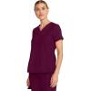 Healing Hands Women’s Tops V-Neck Scrub Top Tuck-in with Welt Chest Pocket HH755(Wine)