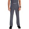 Healing Hands 6 Pocket Mens Scrubs Pant HH360 9171 Noah Cargo Scrub Pant for Men Full Elastic with Drawstring(Pewter)