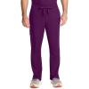 Healing Hands Men’s Scrubs Zip Fly Drawstring Scrub Pant with 4 Pockets HH154(Wine)