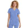 Healing Hands Scrub Top for Women with 3 Pockets and Easy Care, 2-Way Stretch Fabric 2278(Blue)