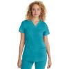 Healing Hands Scrub Top for Women with 3 Pockets and Easy Care, 2-Way Stretch Fabric 2278(Teal)