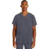 Healing Hands Scrubs for Men Modern Fit, Scrub Top Jake with 3 Patch Pockets, Side Vents and Stretchy Fabric 2331(Pewter)