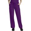 Healing Hands Taylor Women’s Pants Mid Rise with 2 Pockets & Back Elastic Waistband 9095(Eggplant)