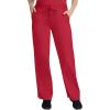 Healing Hands Taylor Women’s Pants Mid Rise with 2 Pockets & Back Elastic Waistband 9095(Red)