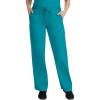 Healing Hands Taylor Women’s Pants Mid Rise with 2 Pockets & Back Elastic Waistband 9095(Teal)