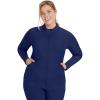 Healing Hands Women’s Scrub Jacket, Zip-Up Front with 2-Way Stretch Comfort & Big Kangaroo Pockets 5038(Navy)